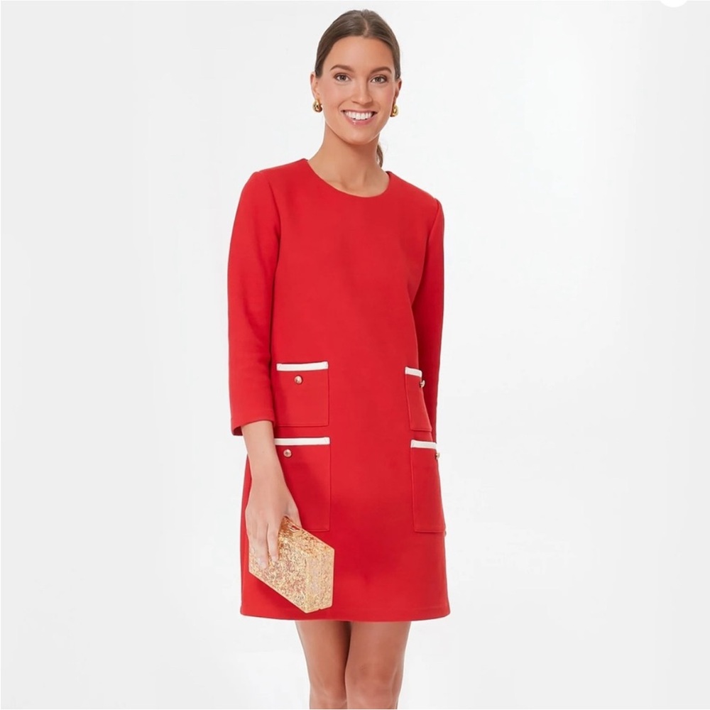 NWT- Tuckernuck - Red Dress with White Accents